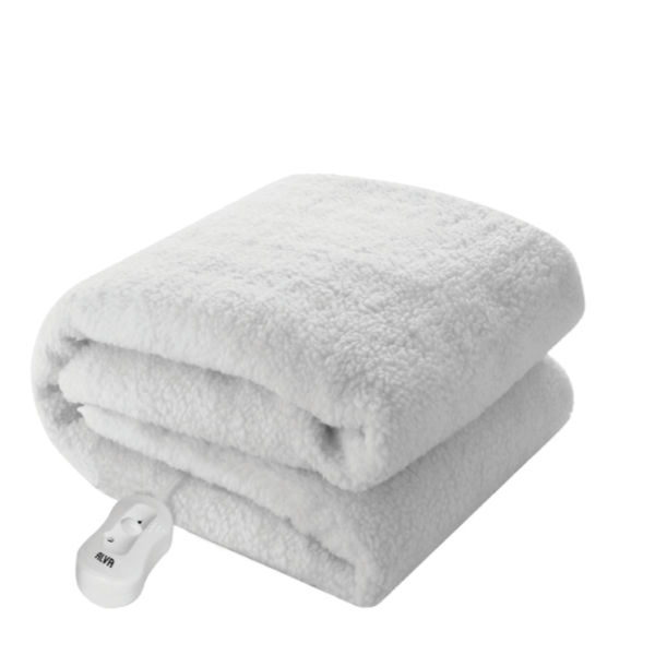 ALVA - QUEEN - SHERPA FLEECE - FITTED ELECTRIC BLANKET w/ ELASTIC 152x188