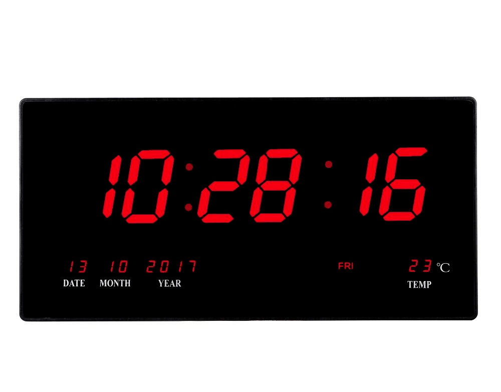 LED Display Calendar Clock with Temperature Display | LEROY MERLIN ...