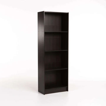 DELTA Bookcase BC04 Wenge — 4-Tier Open Wooden Storage Shelf