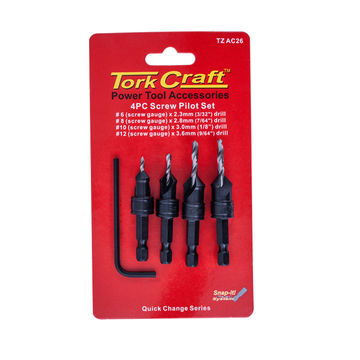 Tork Craft - Screw Pilot/Countersink Set 4 Piecee