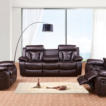 GOF Furniture Nobel Reclining Sofa With USB Port, Brown