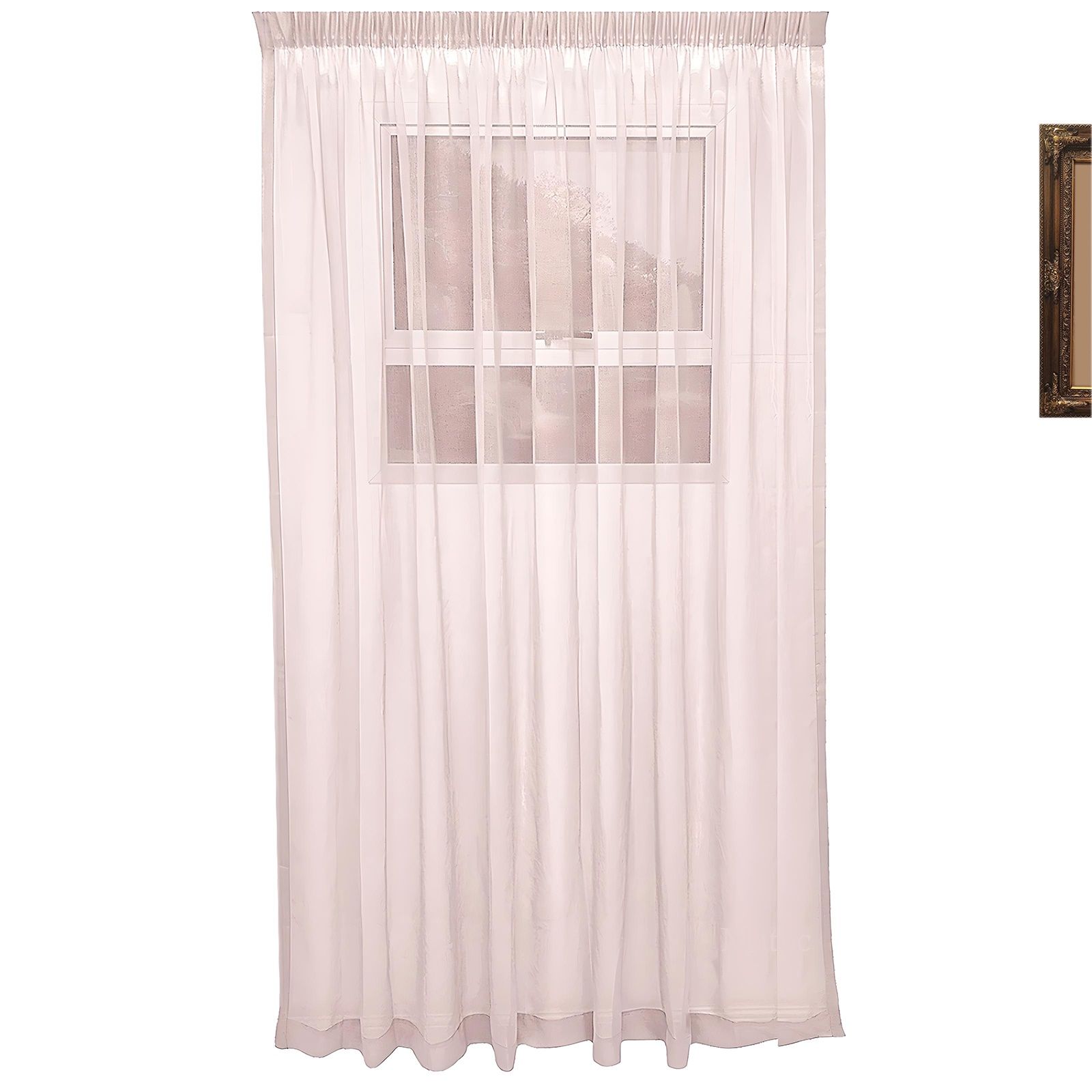 Matoc Designs Curtain - Mystic Voile - Pink - Taped - 400cm W x 218cm H