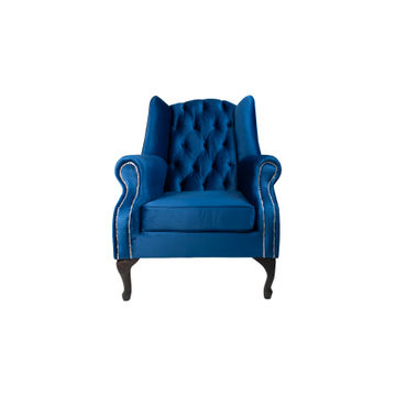 Wingback Chair - Blue
