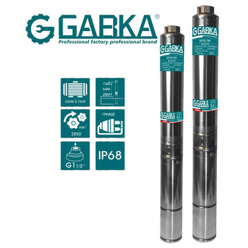 Deep Well Submersible Pump – 550W (0.75HP) Copper Motor, 73m Lift, 55 L/min Max Flow