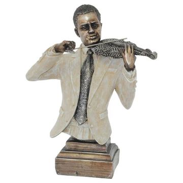 KCW-Ornament Musician With Violin Plinth