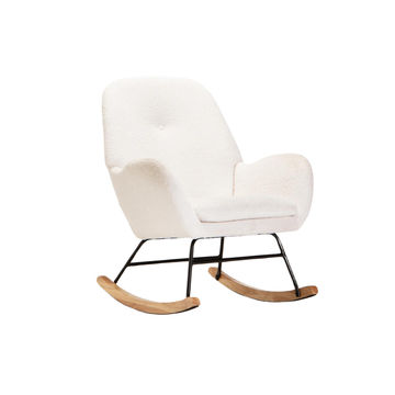 Lulu Fleece Rocking Chair - Cream