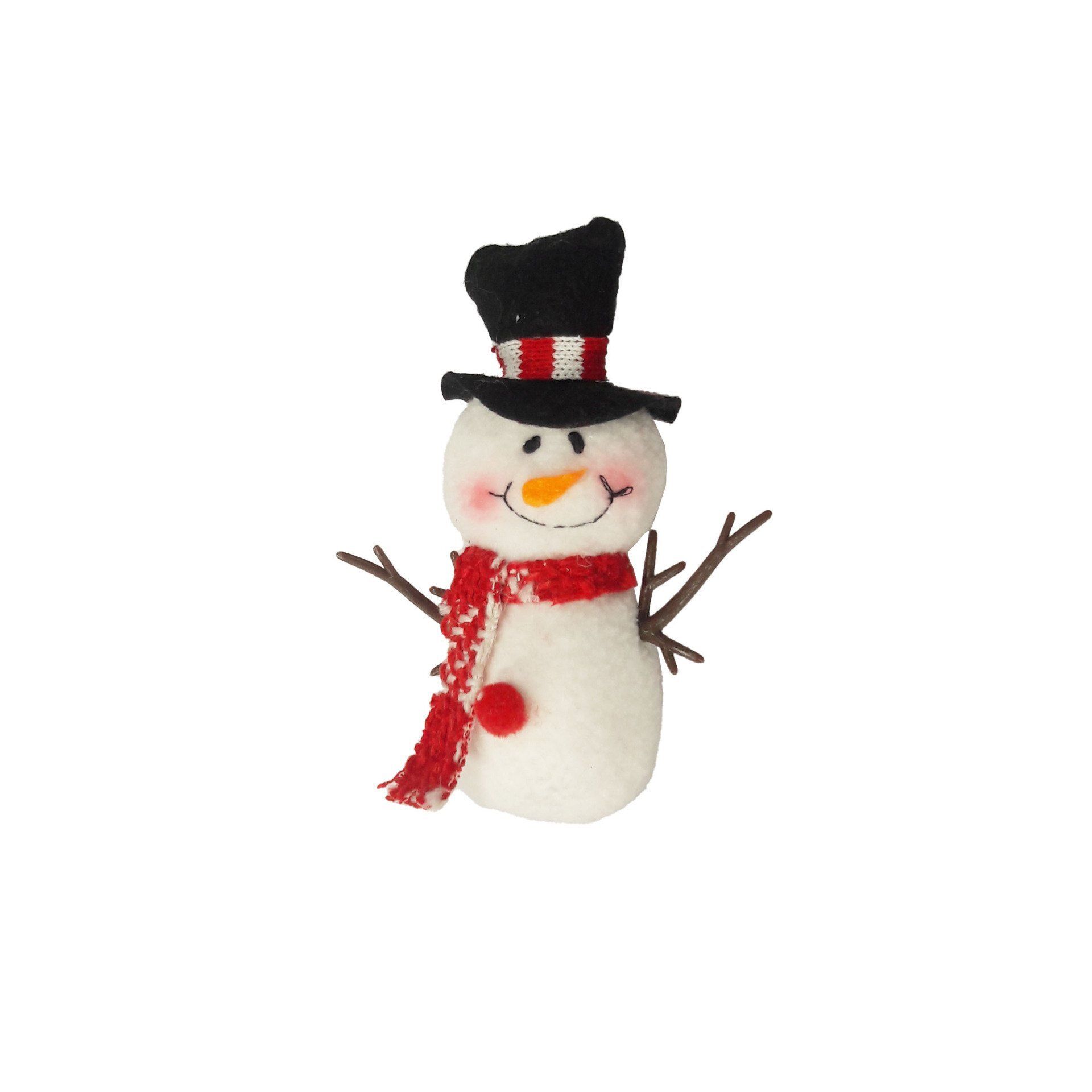 SNOWMAN WITH BLACK HAT 11X5X14cm