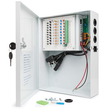 CCTV 12V 10A 9 Way Box Type PSU Battery Backup (ACDC19/B)