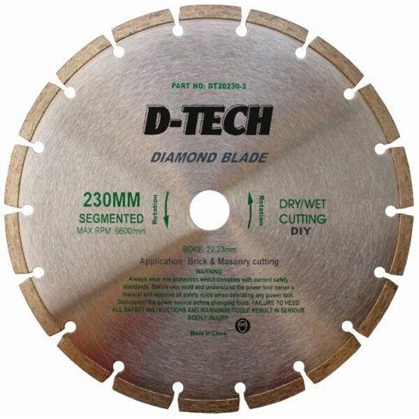 Diamond Blade Segmented Std. 230 X 22.23 Brick & Masonry