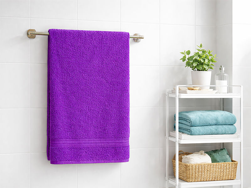 Plush 450GSM 70x130cms Bath Towels - Royal Lilac(1Pc Pack)