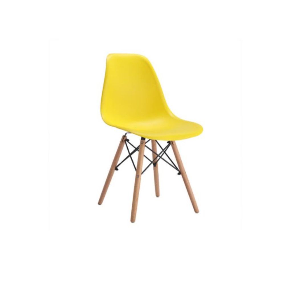Emma wooden legs chair yellow