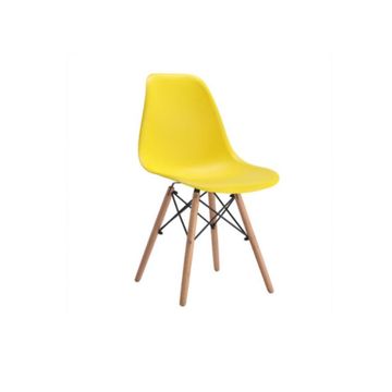 Emma wooden legs chair yellow