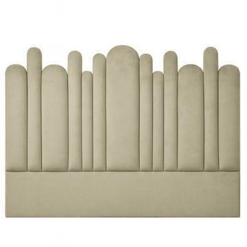 Yardley Artisty Velvet Overlap Headboard Only Queen Sand