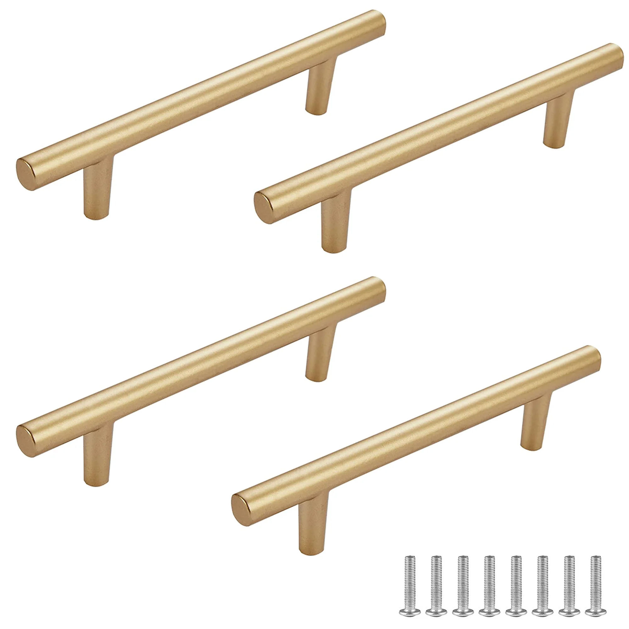 Pack of 4 Gold Cabinet Handles Drawer Pulls - 15cm