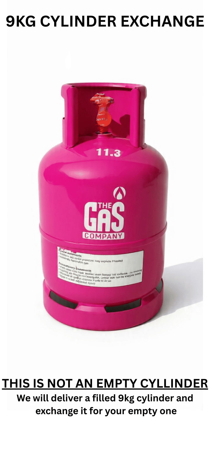 9kg Gas Cylinder Exchange (LPG) (This is not an empty cylinder)