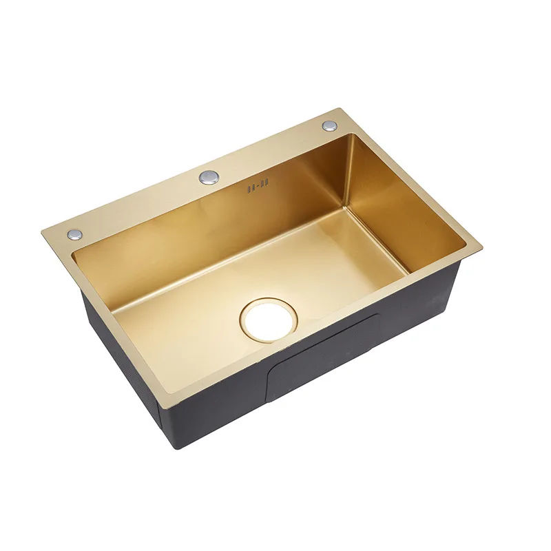 TCB008-  Brass Finish Kitchen Basin
