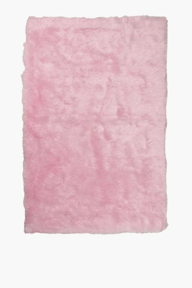 Non-Slip Shaggy Runner – 70x110cm Soft Pink Fluffy Rug for Kids’ Room or Bedroom