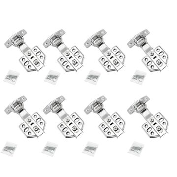 Cabinet Door Hydraulic Damping Hinges 8Pcs Set