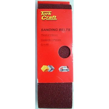 Sanding Belt 75 X 510Mm 80Grit 2/Pack