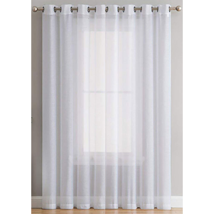Matoc Readymade Curtain Sheer Mystic, Off White Eyelet Shower Curtain