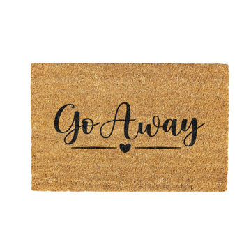 Go Away 2 Coir Doormat Design 700 x 400 mm