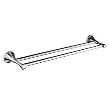 Kirk Aqua Royal Zinc Double Towel Rail - Chrome Plated Finish - 60 cm