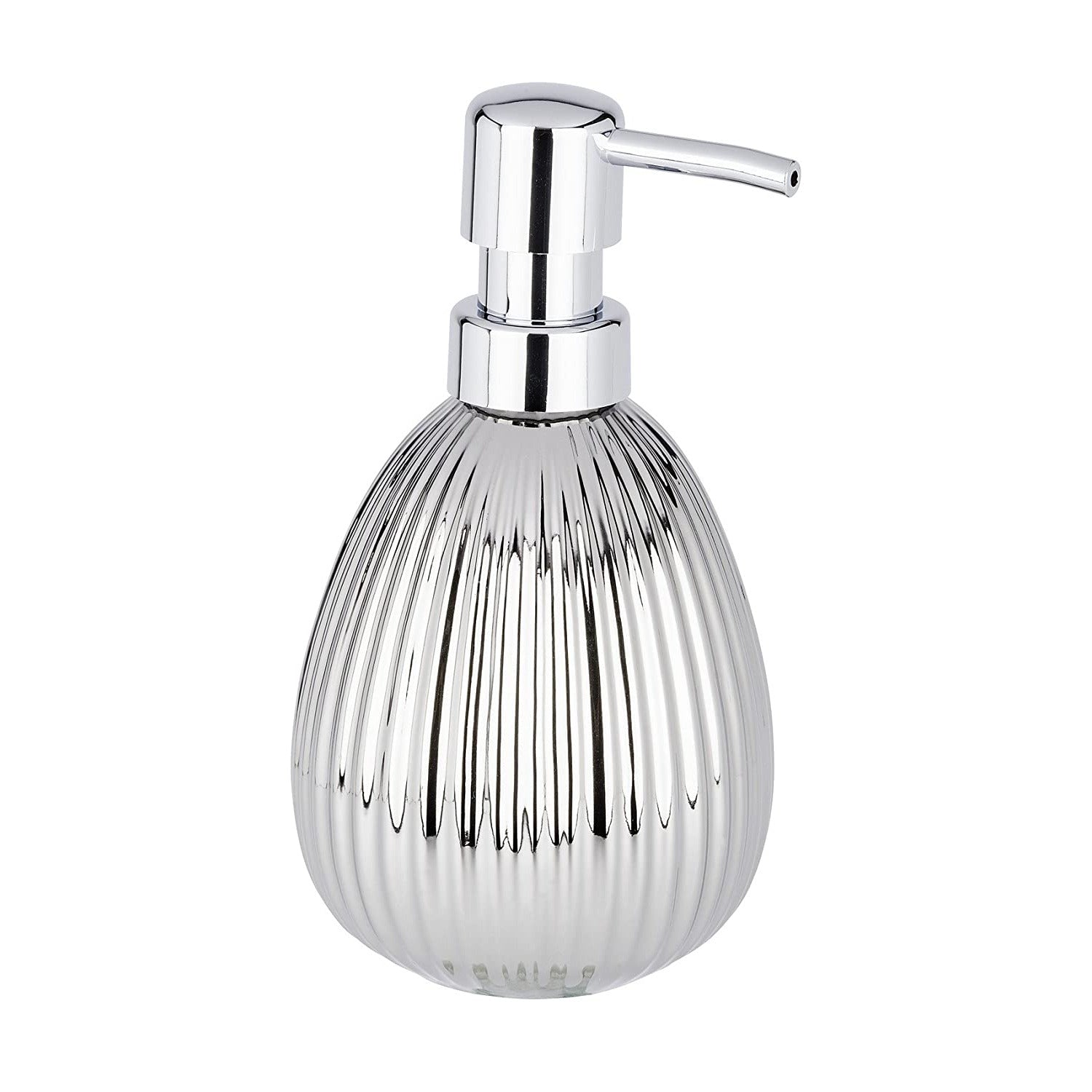 Soap Dispenser Polaris Range Silver Riff Ceramic