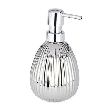 Soap Dispenser Polaris Range Silver Riff Ceramic
