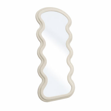 Ziyane Wavy Teddy Full-Length Mirror 160 cm x 60 cm - Light Grey