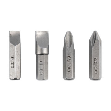 IMPACT DRIVER INSERT BITS 4PC 5/16' PH2/PH3/SL8MM/SL10MM