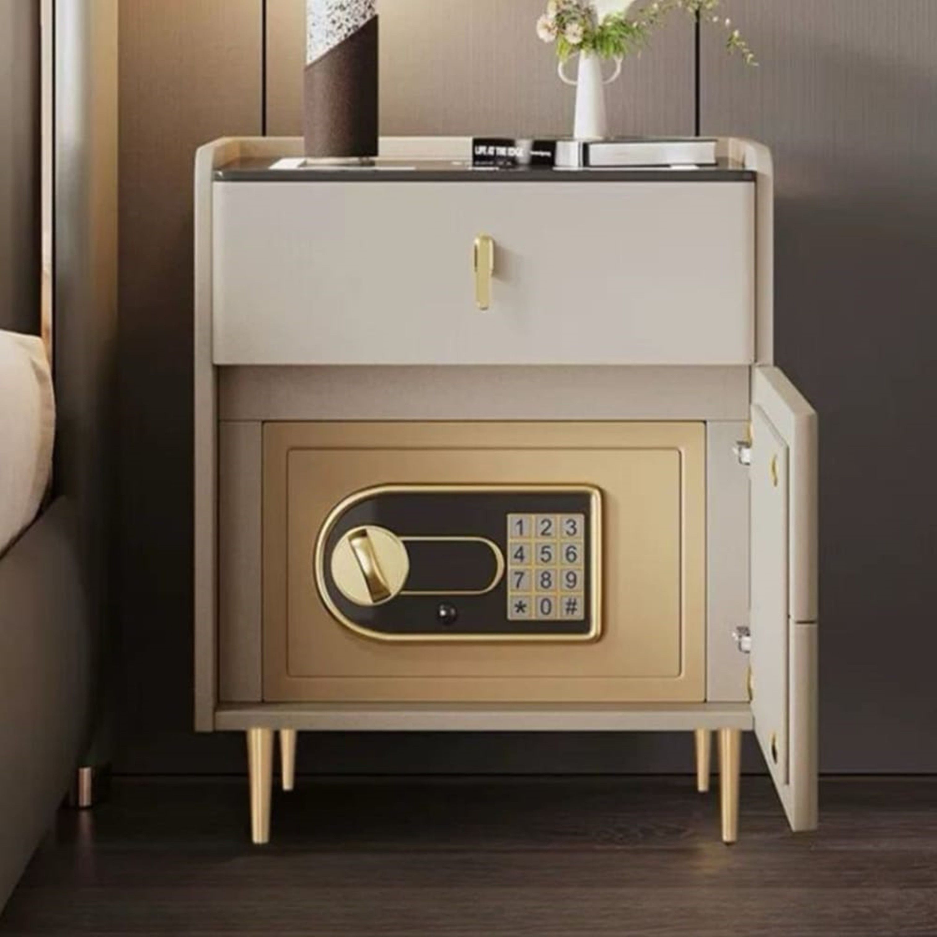 Multifunctional Safe and Smart Bedside Pedestal -