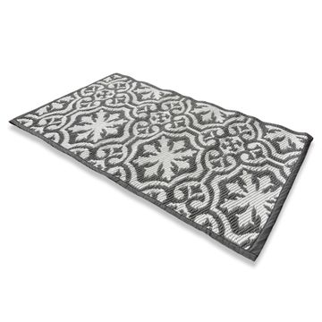 Rug It Up Indoor & Outdoor Plastic Waterproof Reversible Rug - Dark Floral 1 x 0.6m