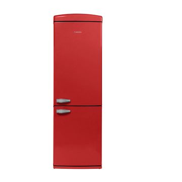 Meireles Retro 60cm RED Fridge Freezer Combo