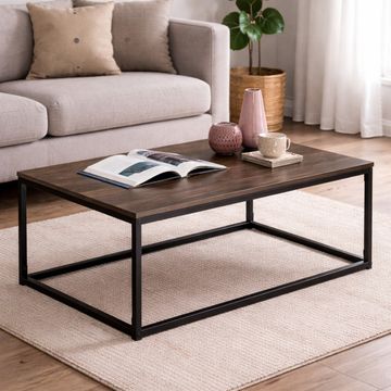 Bragg Capri Coffee Table, Walnut & Black