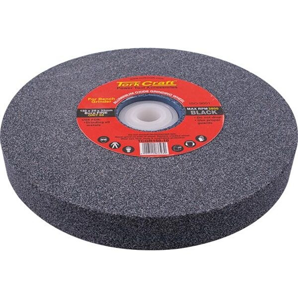 Grinding Wheel 150X20X32Mm Bore 60Gr W/Bushes For B/G Black