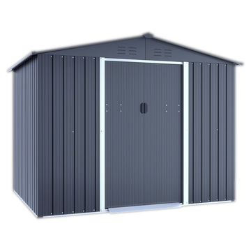 Outdoor Metal Storage Shed with Double Doors - 3.0mx3.6m (10ft x 12ft)
