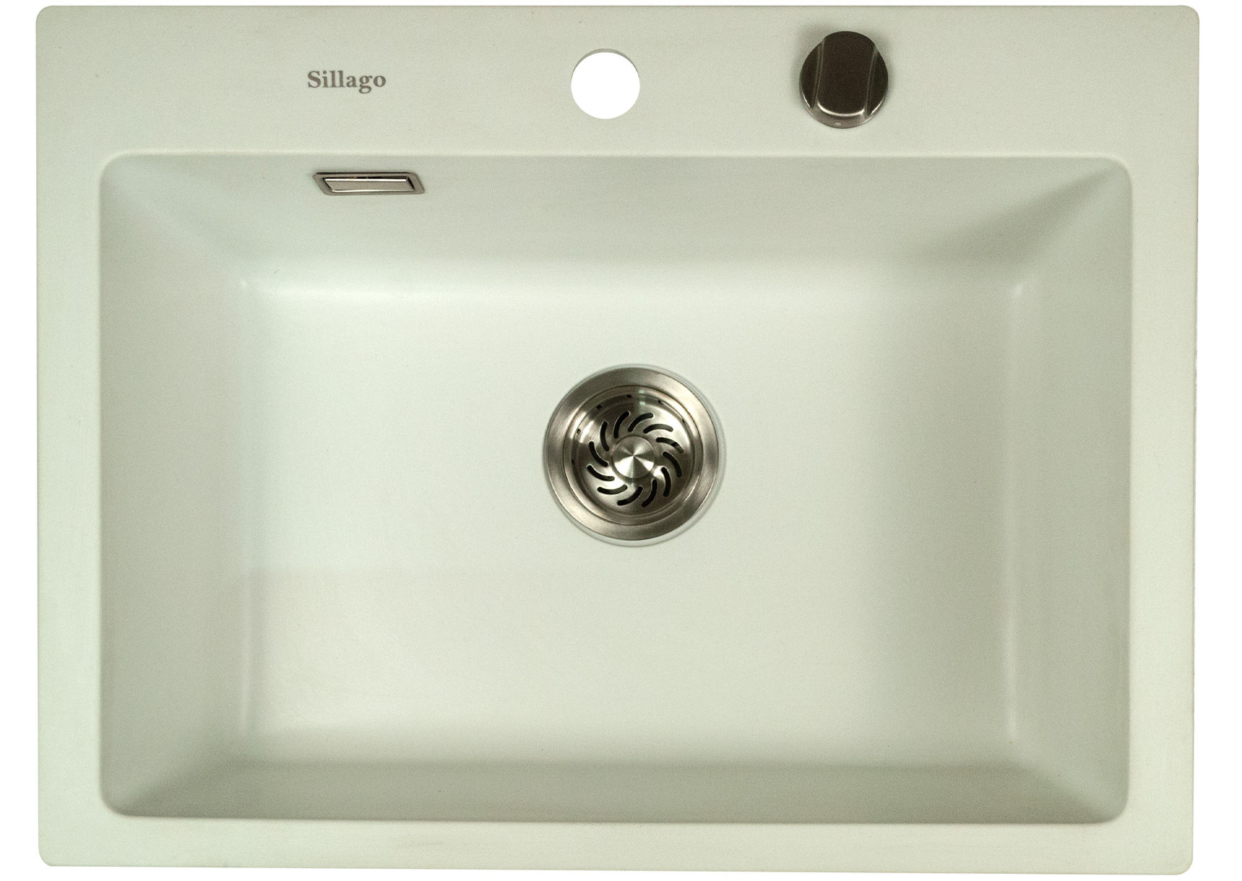 Quinn Small Bowl Quartz Kitchen Sink White - Silver