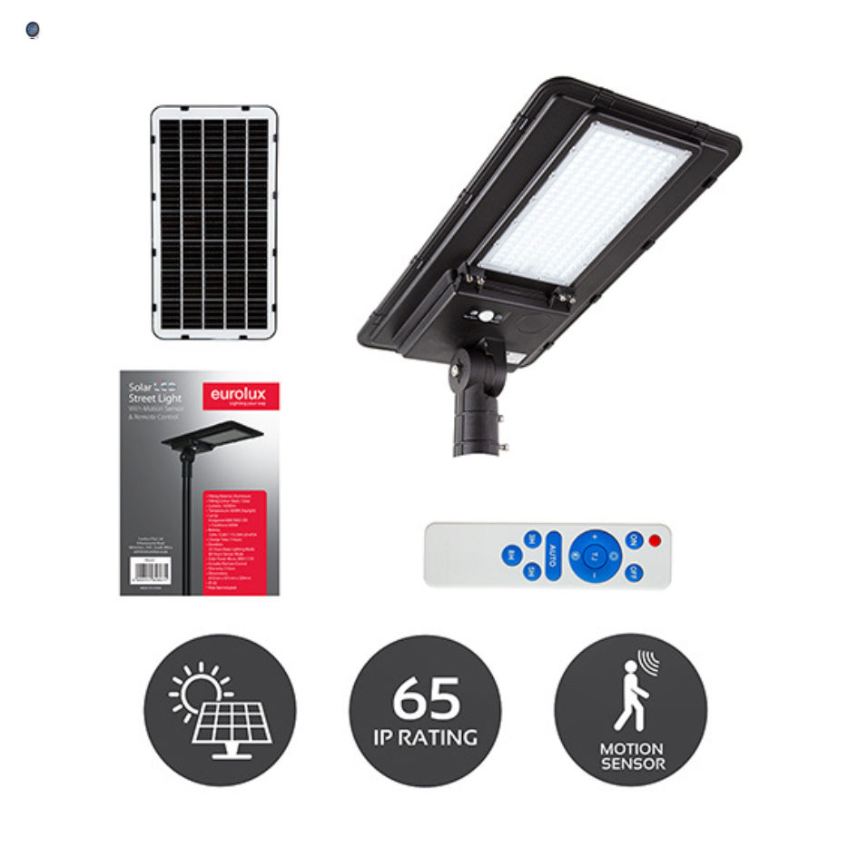 Solar Sensor Light Black LED 10200lm 6000K