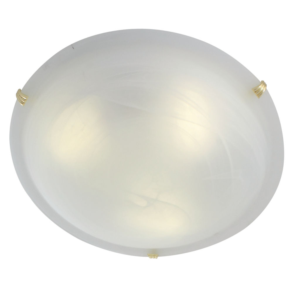 Eurolux - Alabaster - Ceiling Light - 400mm - Polished Brass - 2 Pack