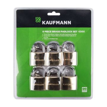 Kaufmann - 6 Piece 30mm Brass Lock Set