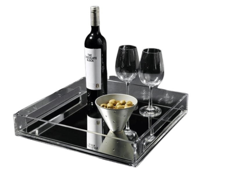 Acrylic Edge Tray Square Large