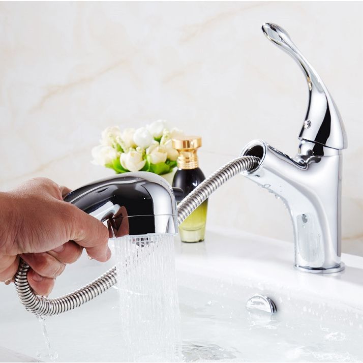 Bathroom Basin Pull Out Faucet Tap Mixer 6617 