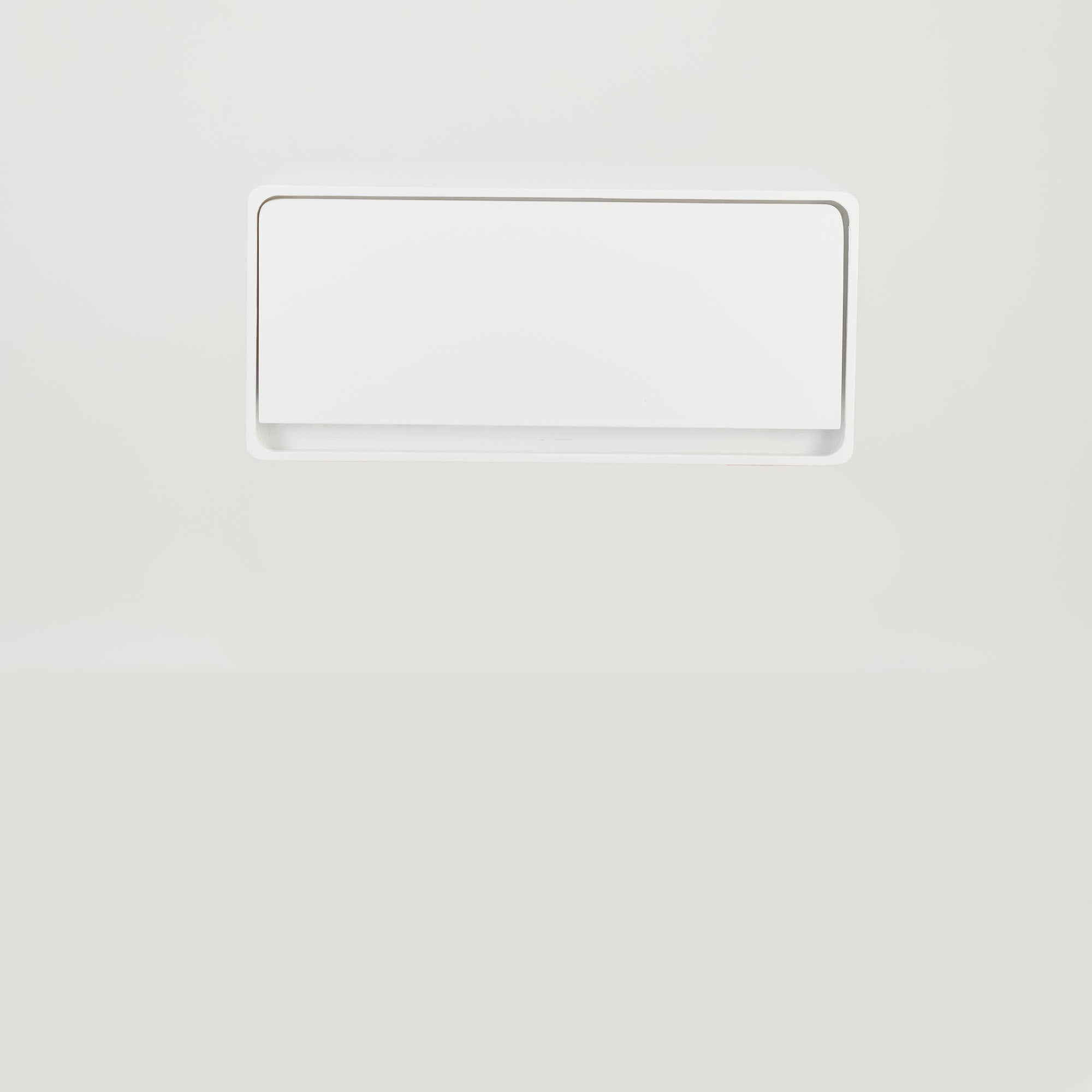 Khaya One Drawer Floating Side Table with Hidden Handle - White