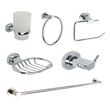 6PC BATHROOM SET - CHROME