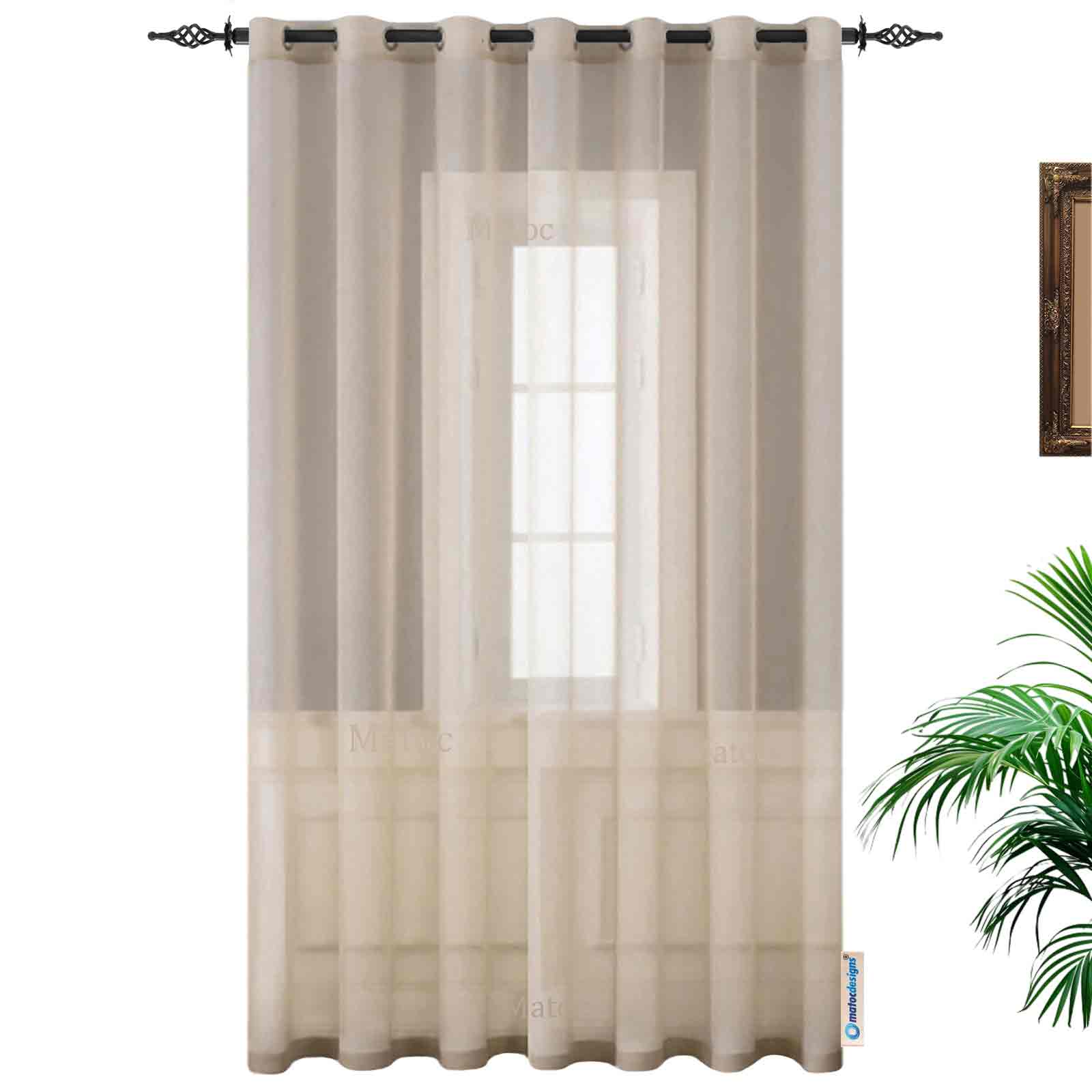 Matoc Designs Curtain - Mystic Voile - Taupe - Eyelet - 140cm W x 253cm H