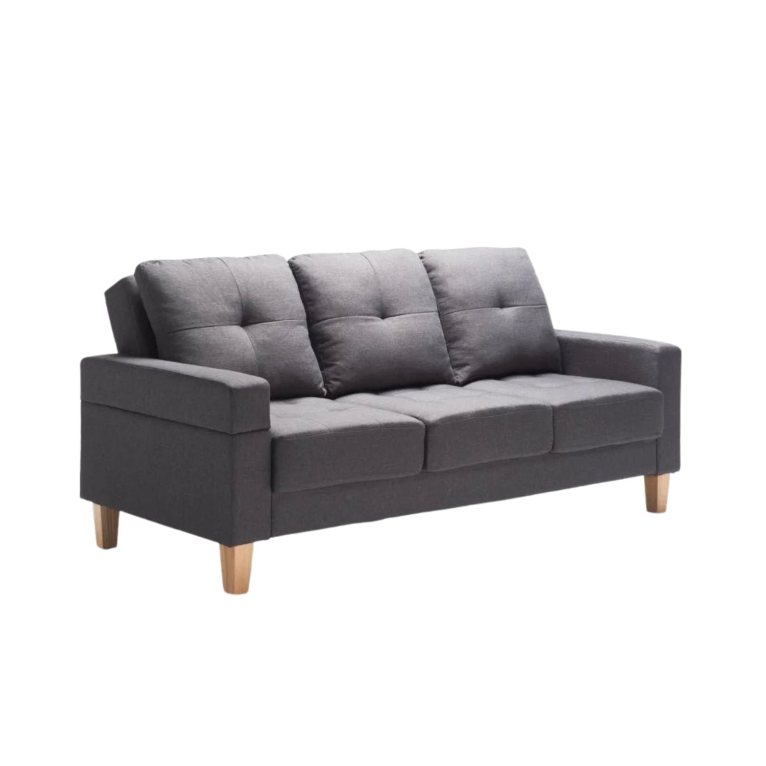 Fabric Sleeper Couch Grey Convertible Sofa