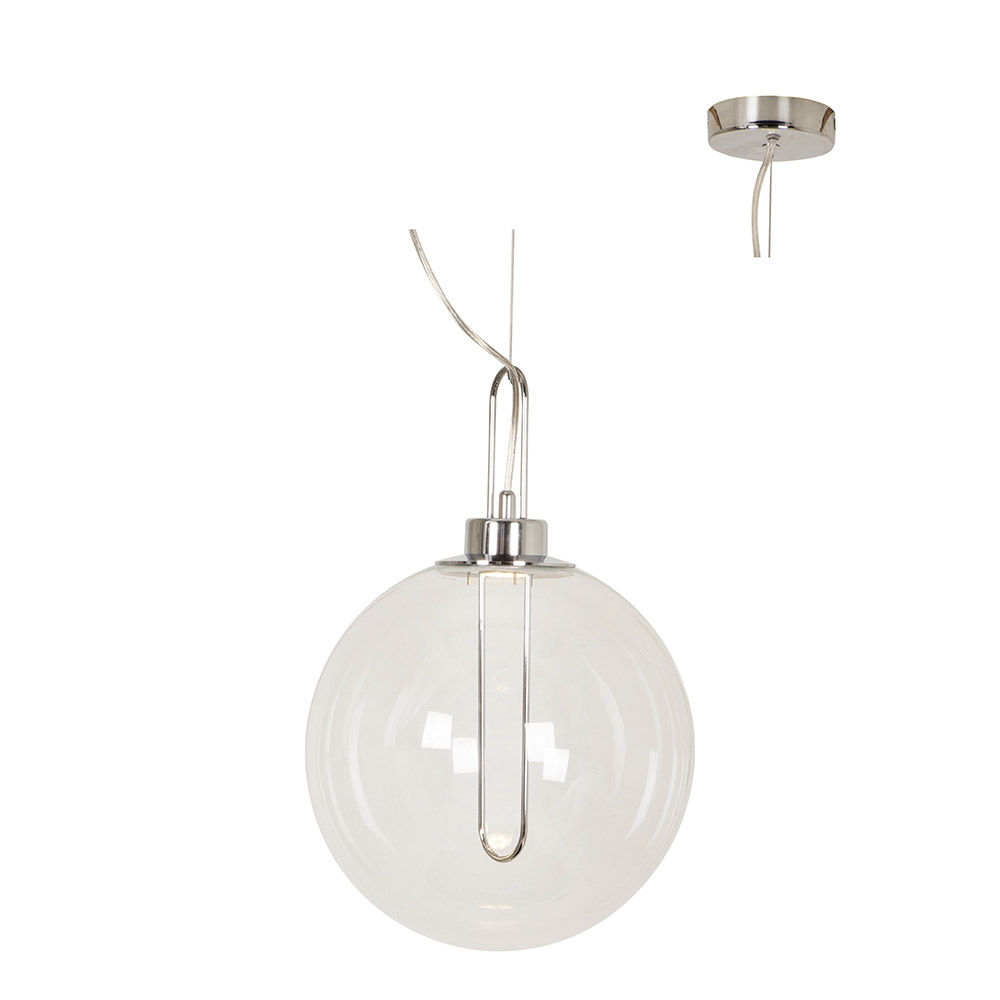Eurolux - Pendant - 300mm - Chrome/Clear Glass
