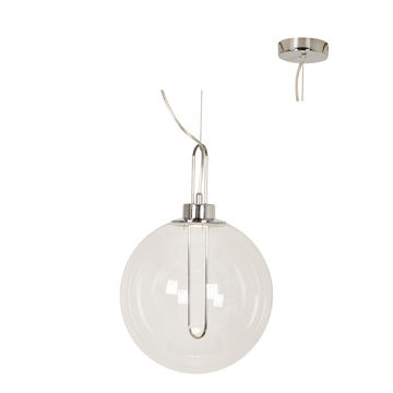 Eurolux - Pendant - 300mm - Chrome/Clear Glass
