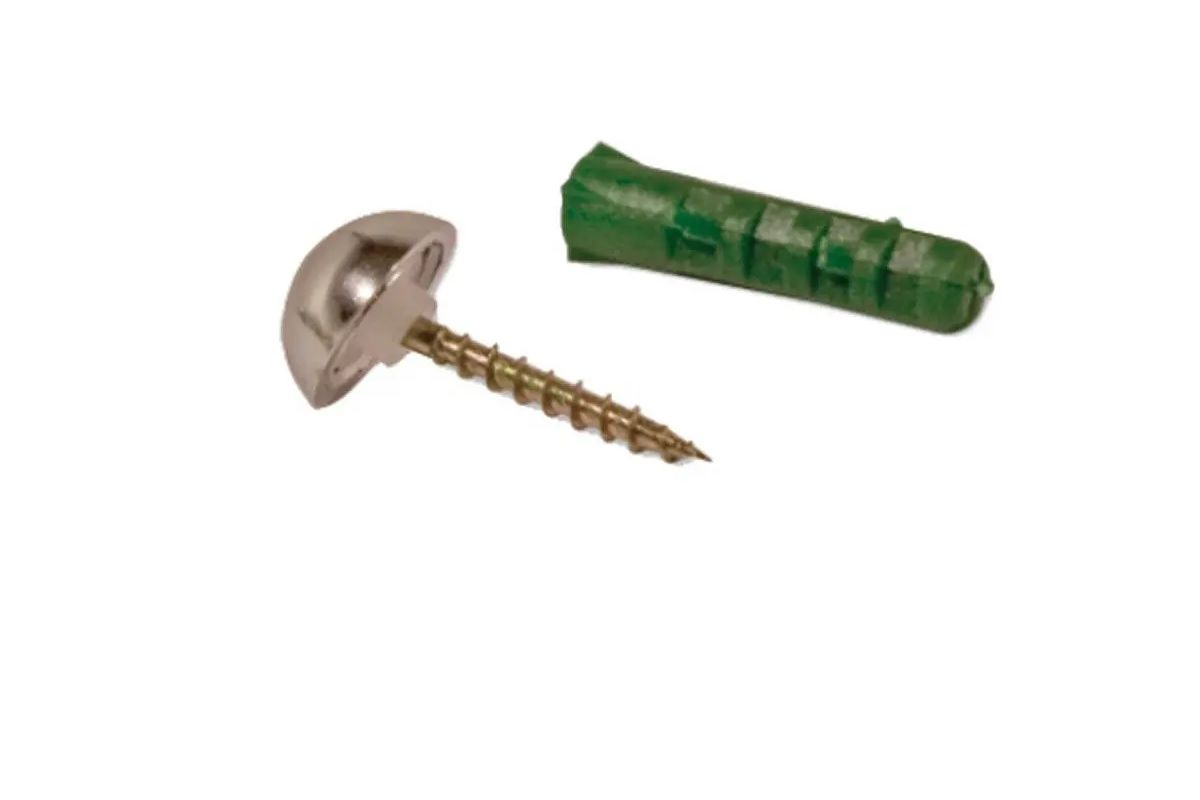 Mirror Dome Screws and Plugs, 4 Pieces (3 pack)