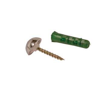 Mirror Dome Screws and Plugs, 4 Pieces (3 pack)